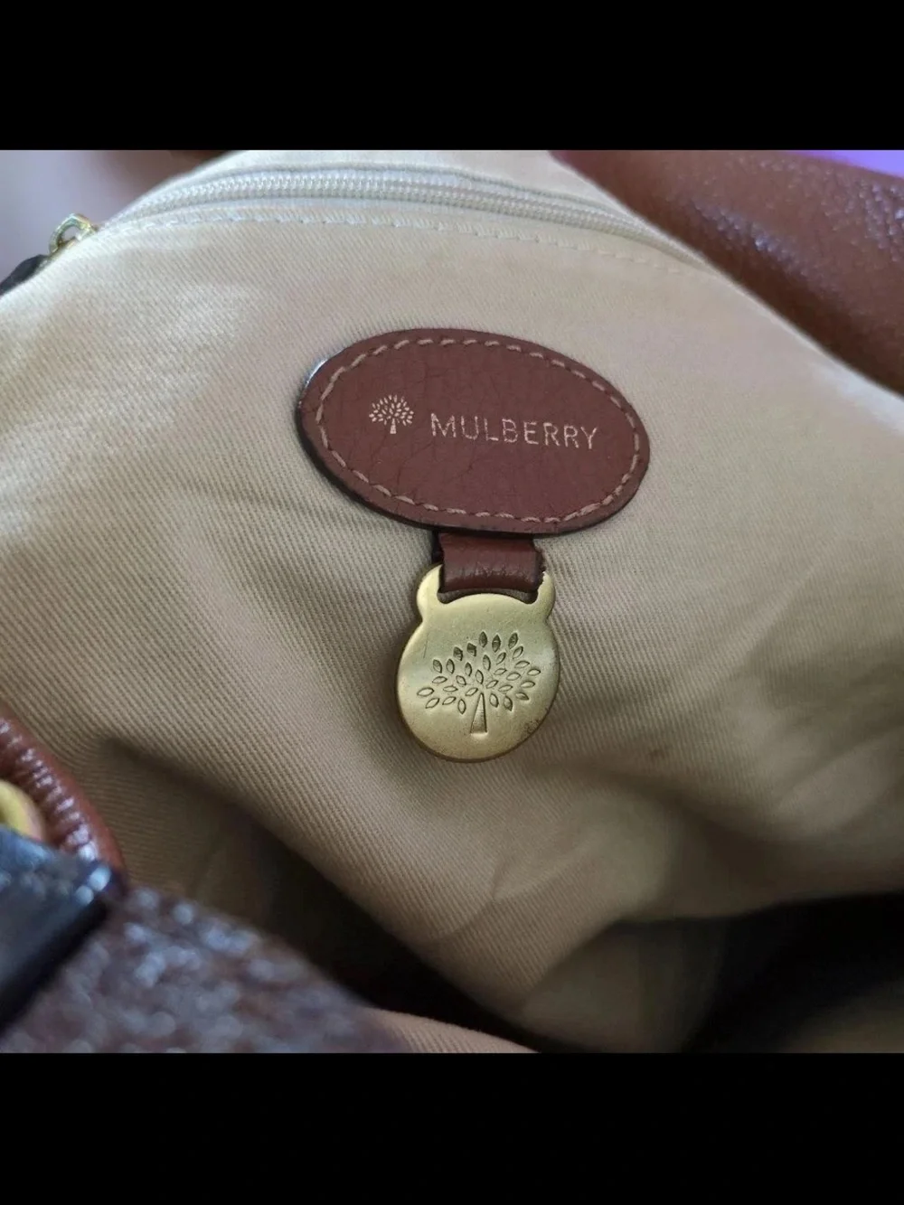 Mulberry Chestnut Brown Pebbled Leather Shoulder Bag